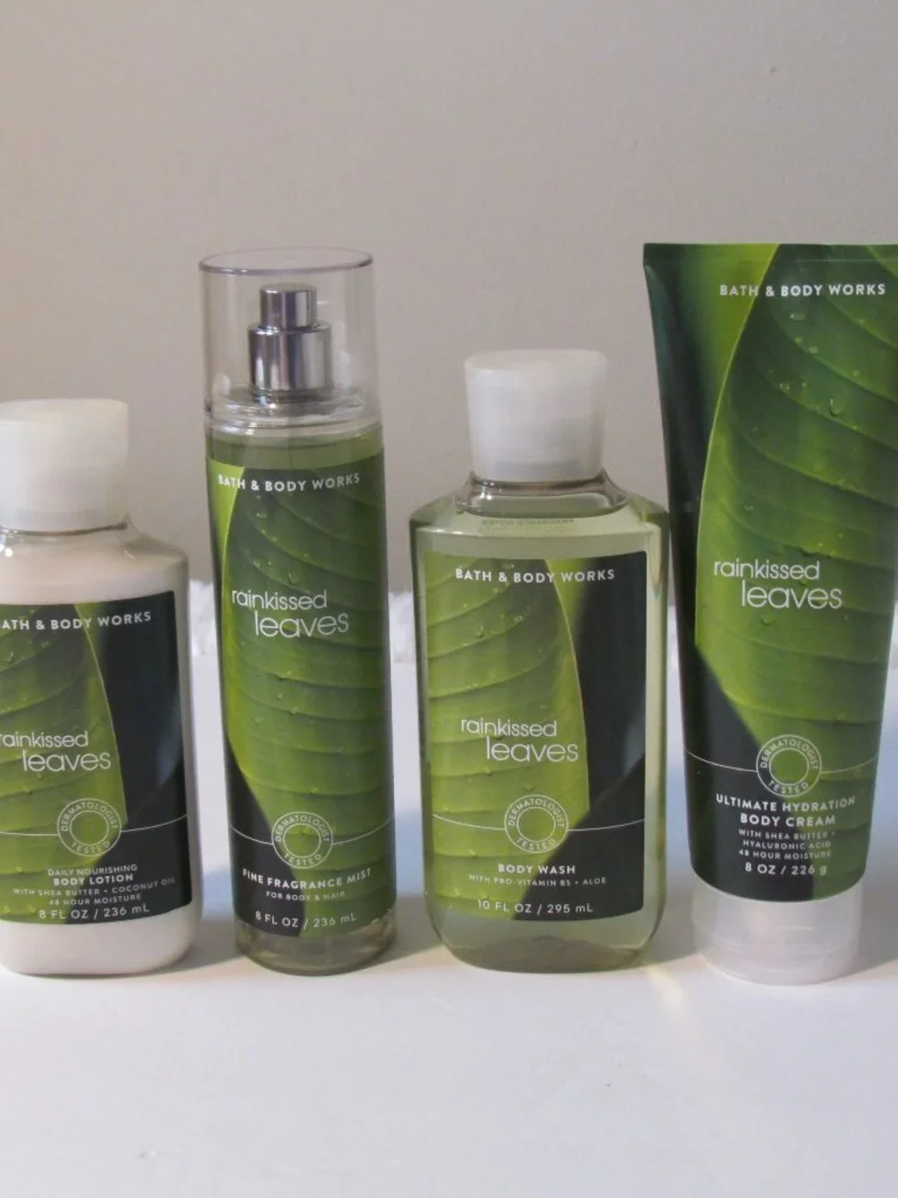 Bath & Body Works Rainkissed Leaves Lot of 4 NEW